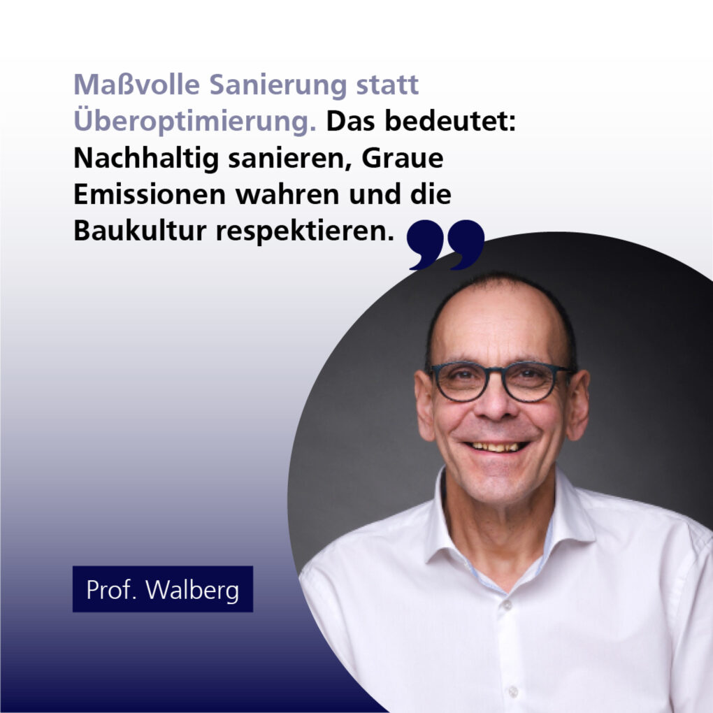 Bild mit Prof. Walberg und Zitat