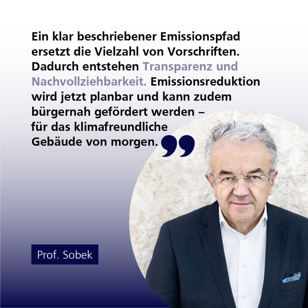 Bild mit Prof. Sobek und Zitat
